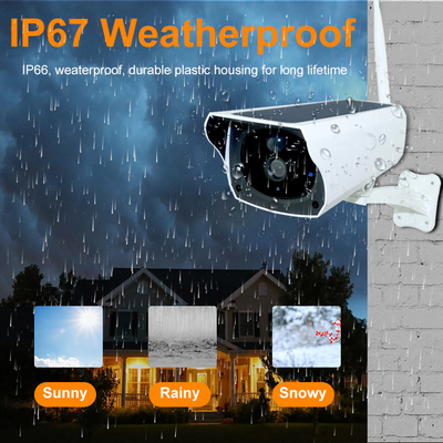 Ηλιακή κάμερα WIFI χρέωσης 1080P HD ασύρματο υπαίθριο IP67 αδιάβροχη αποθήκευση P2P καρτών &amp; σύννεφων 128GB SD έξω από τη κάμερα